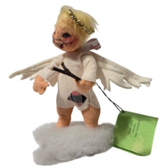 Annalee Dolls Vintage 1980s Naughty Baby Angel with Sling Shot in a Cloud - Picture 6 of 7